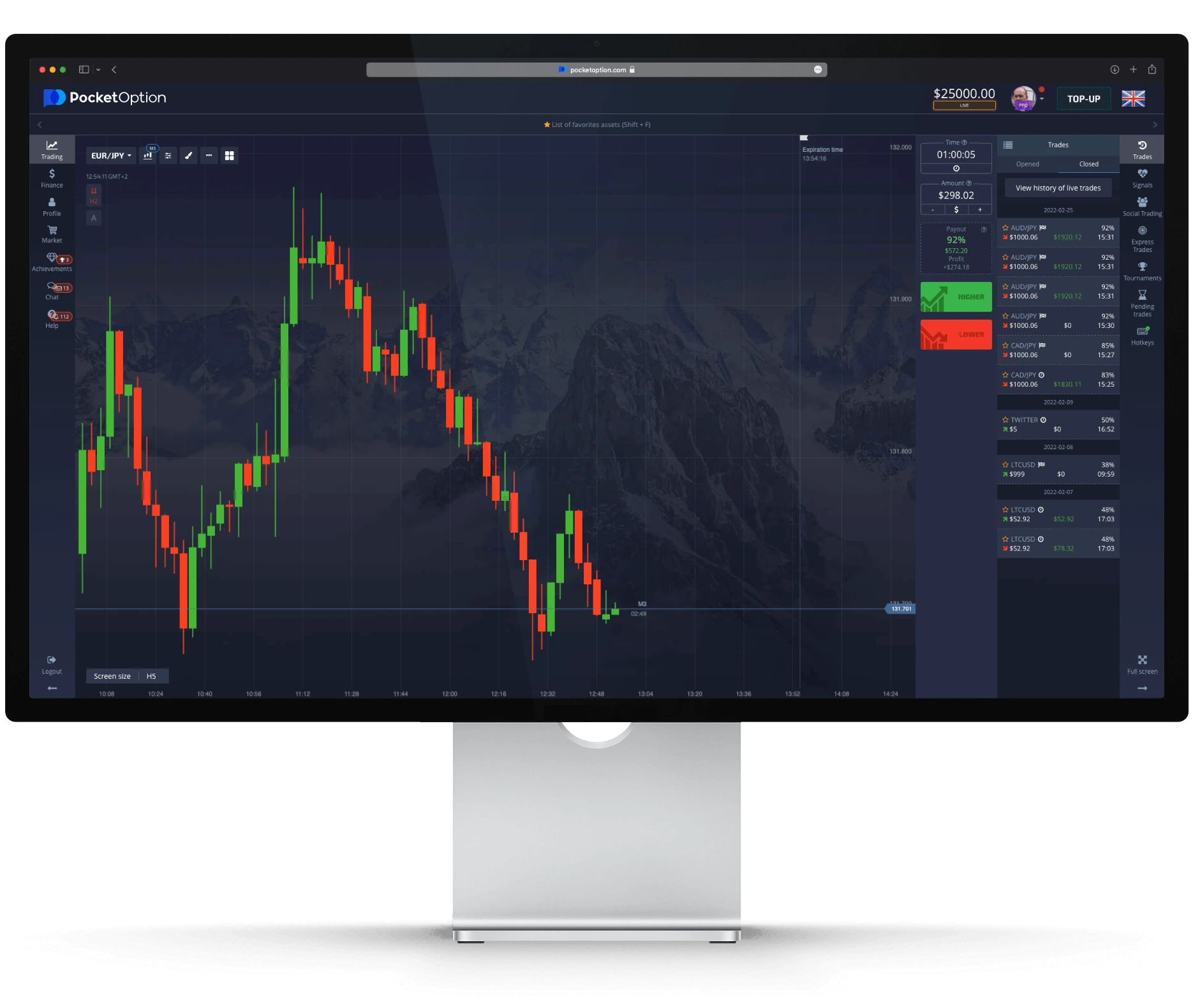 Pocket Option Handelsplatform
